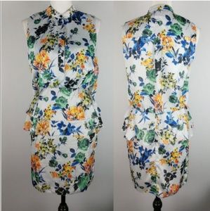 Sachin + Babi floral tiered peplum dress